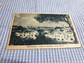 Postkarten: Postal antigua Menorca. Cala de Alcaufar. Vista parcial. Circulada